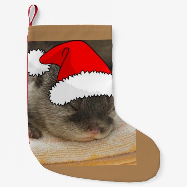 Petite Chaussette De Noël Otter de Noël (Devant)