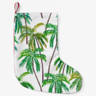 Petite Chaussette De Noël Palmiers acryliques : Textile d'été.