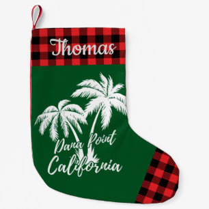 Petite Chaussette De Noël Palmiers californiens de Dana Point personnalisés
