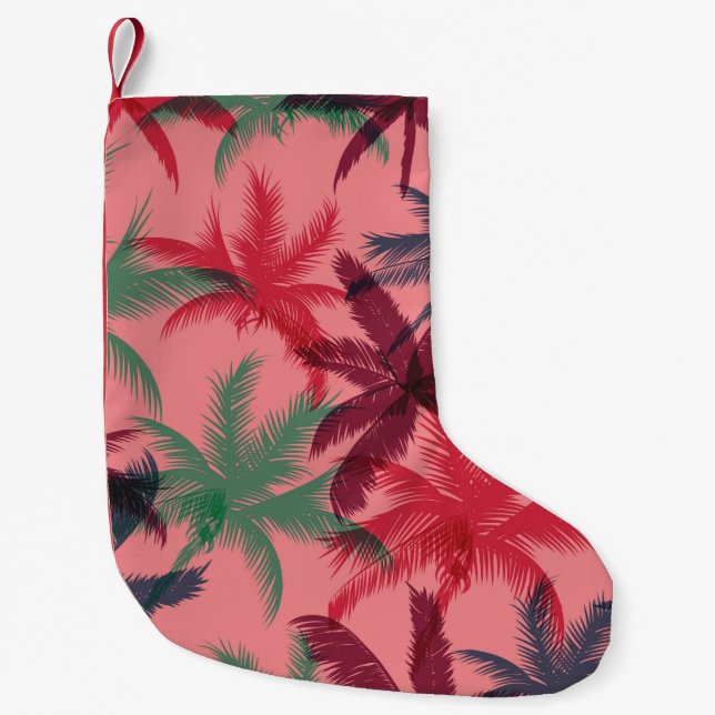 Petite Chaussette De Noël Palmiers sans couture motif (Devant)