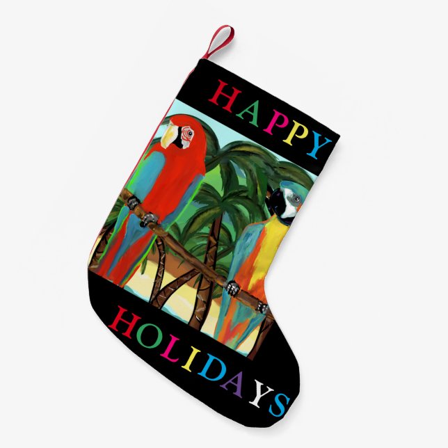 PETITE CHAUSSETTE DE NOËL PARROTS (Devant (Accrochage))