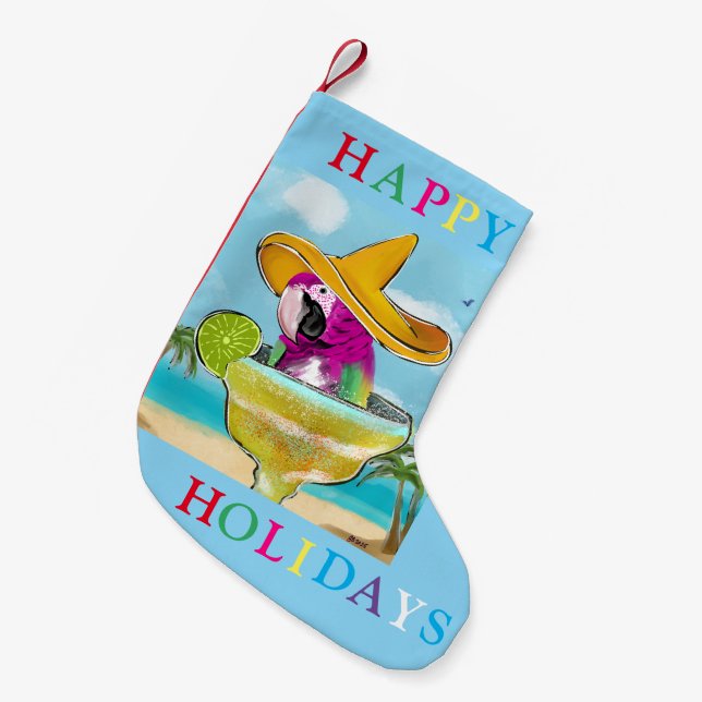 PETITE CHAUSSETTE DE NOËL PARROTS (Devant (Accrochage))
