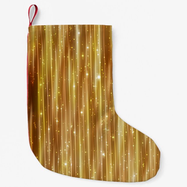 Petite Chaussette De Noël Parties scintillant d'or : Arrière - plan Abstrait (Devant)