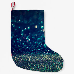 Petite Chaussette De Noël parties scintillant vintage feux arrière - plan. o
