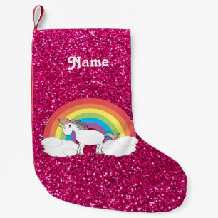 Petite Chaussette De Noël Parties scintillantes nommées personnalisées de