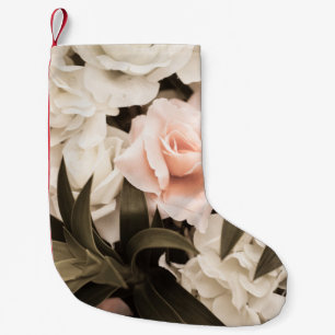 Petite Chaussette De Noël Pastel Floral Vintage : Élégance intemporelle