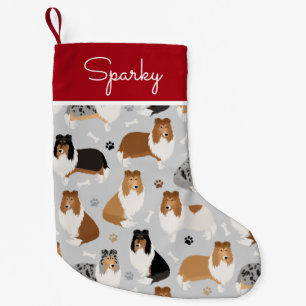 Petite Chaussette De Noël Pâtes et os de collie rugueux