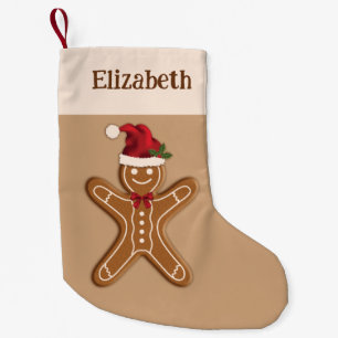 Petite Chaussette De Noël Pâtisserie festive de Noël au gingembre & nom pers