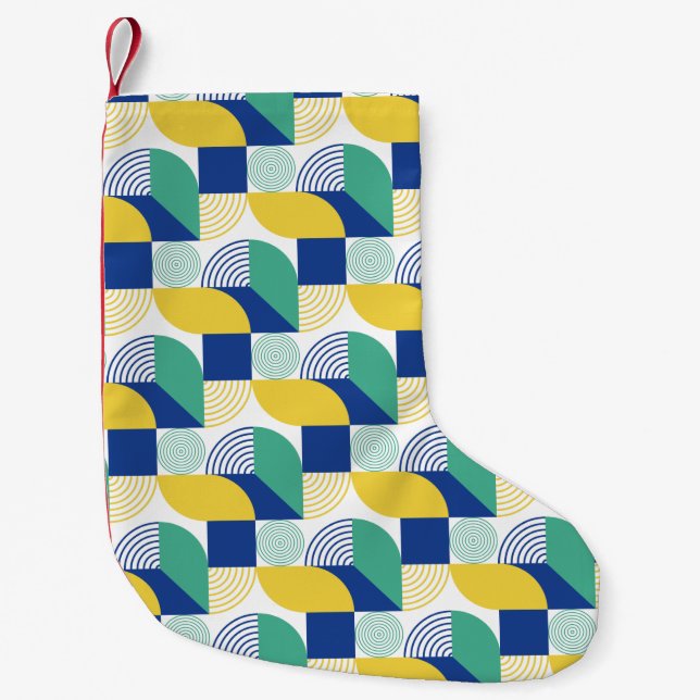 Petite Chaussette De Noël Patters bleus (Devant)