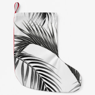 Petite Chaussette De Noël Paume tropicale feuilles sans couture de la jungle