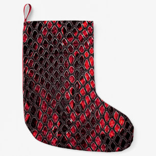 Petite Chaussette De Noël Peau de serpent, peut être utilisée comme arriè