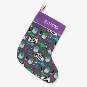 Petite Chaussette De Noël Peintre de maison et décorateur à motif