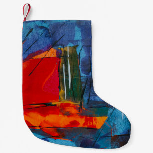 Petite Chaussette De Noël Peinture Abstraite