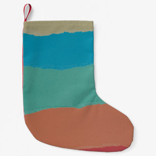 Petite Chaussette De Noël Peinture abstraite orange et noire
