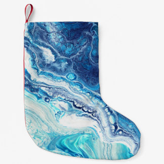 Petite Chaussette De Noël Peinture acrylique, tons abstraits