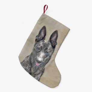 Petite Chaussette De Noël Peinture de berger hollandais - jolie art original