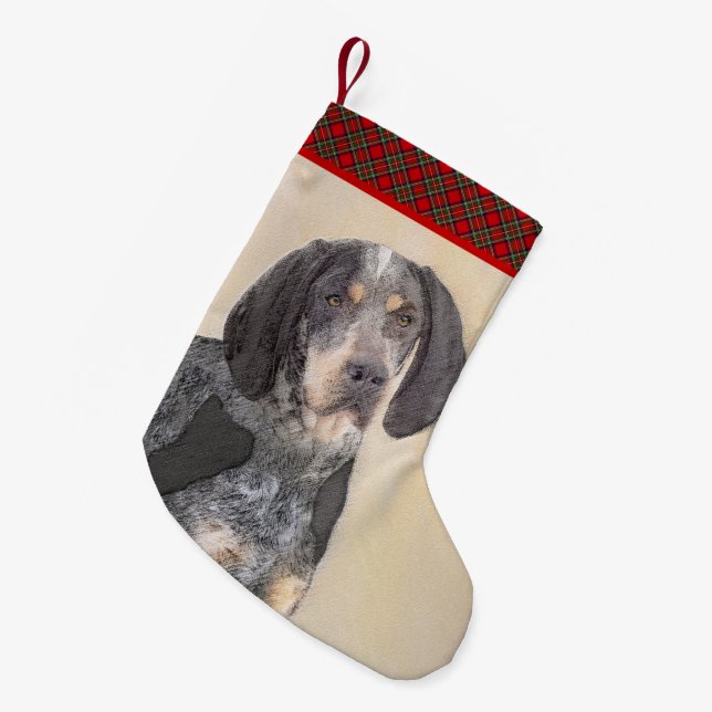 Petite Chaussette De Noël Peinture de linge bluetick - mignon chien original (Devant (Accrochage))
