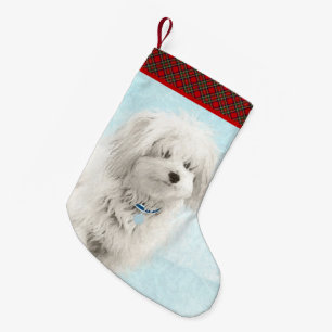 Petite Chaussette De Noël Peinture en coton de Tuléar - Belle peinture orig
