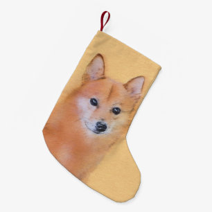 Petite Chaussette De Noël Peinture finlandaise Spitz - Jote Original Chien A