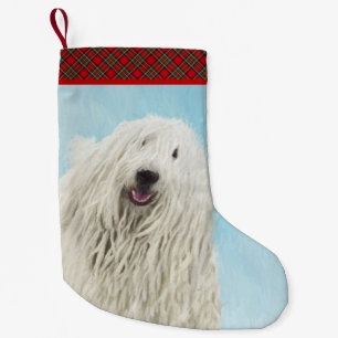 Petite Chaussette De Noël Peinture Komondor - Cute Original Chien Art