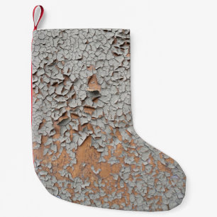 Petite Chaussette De Noël Peinture murale grise fissurée