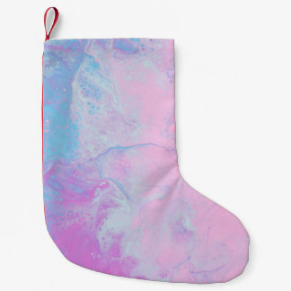 PETITE CHAUSSETTE DE NOËL PEINTURE PASTEL ET BLEU