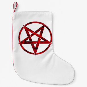 Petite Chaussette De Noël Pentagram Red Devil