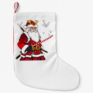 Petite Chaussette De Noël Père Noël Noël Père Noël Art Japonais Samouraï