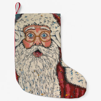 Petite Chaussette De Noël Père Noël Surpris