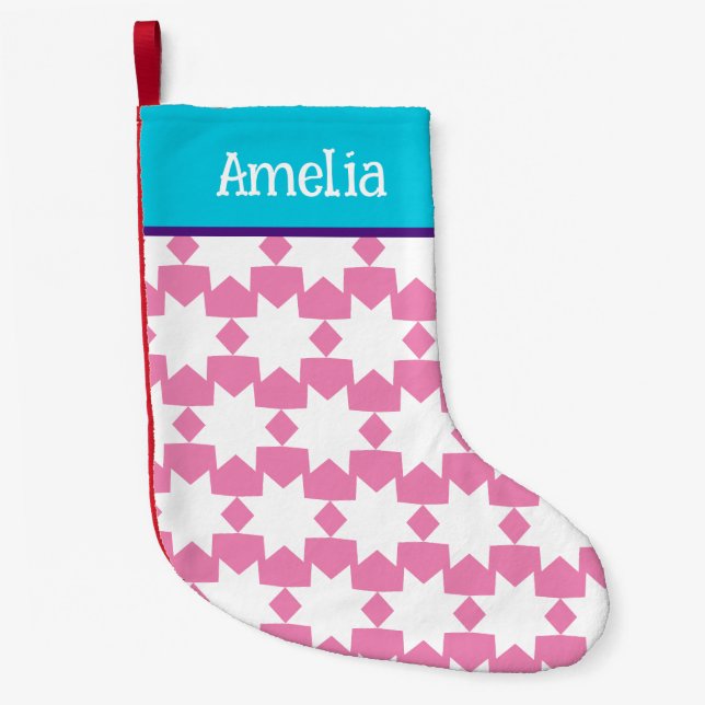 Petite Chaussette De Noël Perfection rose Customisé Noël Stocker (Devant)