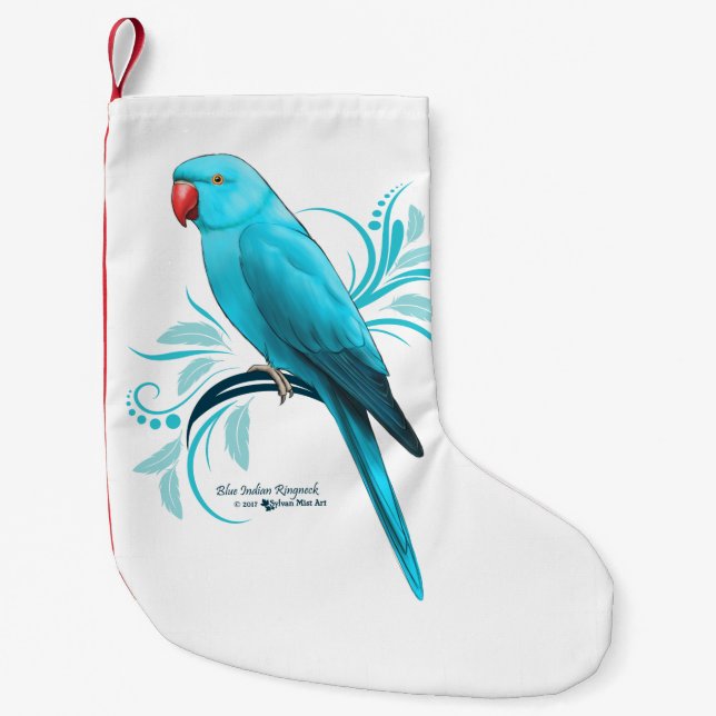 Petite Chaussette De Noël Perroquet de Ringneck (Devant)