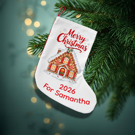 Petite Chaussette De Noël Personalized 2026 Christmas House Stocking 