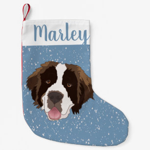 Petite Chaussette De Noël Personnalisable Saint Bernard