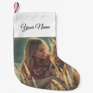 Petite Chaussette De Noël personnalisé ajouter votre photo noël personnalisé