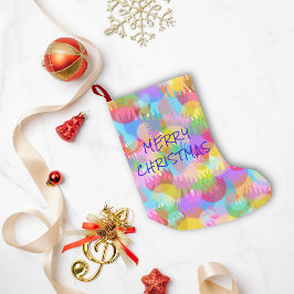 PETITE CHAUSSETTE DE NOËL PERSONNALISÉ JOYEUX DE COULEUR ÉPARGNÉE NOËL