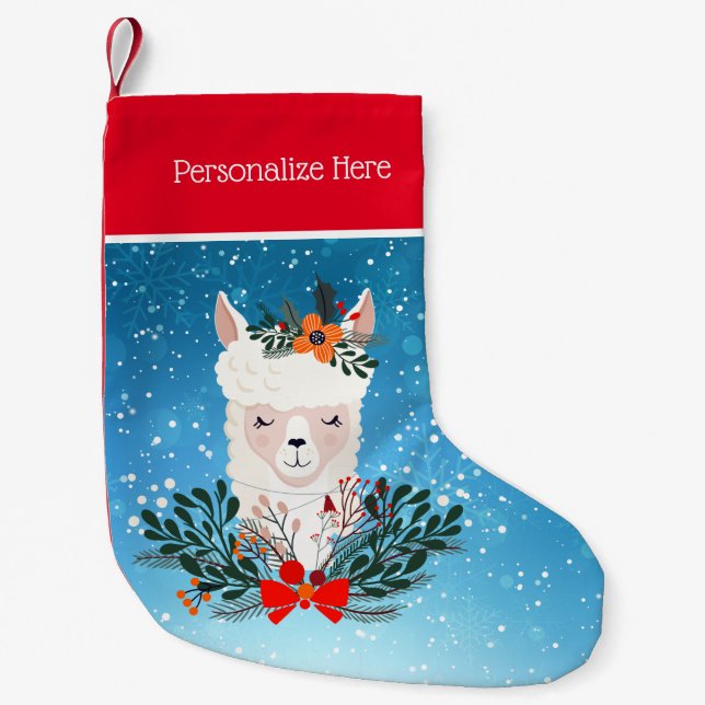 Petite Chaussette De Noël Personnalité de la Llama de Noël (Devant)