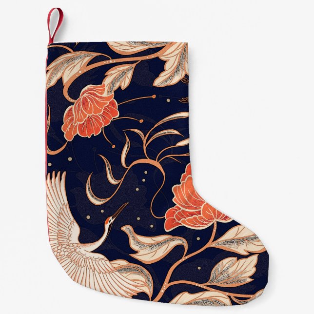 Petite Chaussette De Noël Pétales de style ancien chinois (Devant)
