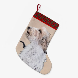 Petite Chaussette De Noël Petit Basset Griffon Vendéen Peinture - Chien Art