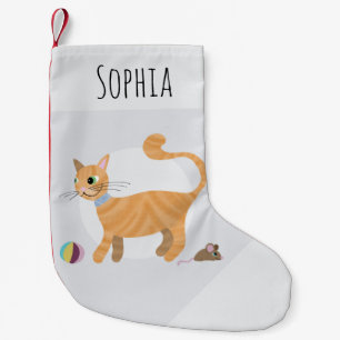 Petite Chaussette De Noël Petites et amusantes filles gingembre Tabby Carica