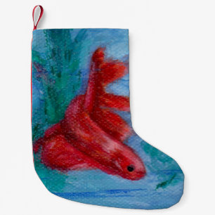 Petite Chaussette De Noël Peu de poissons rouges de Betta