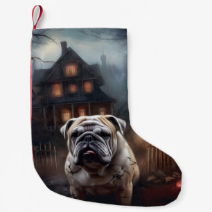 Petite Chaussette De Noël Peur d'Halloween Bulldog