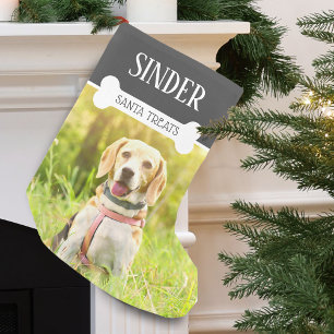 Petite Chaussette De Noël Photo de chien personnalisé amusant