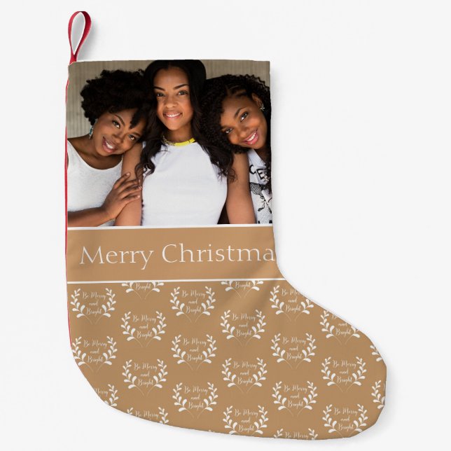 Petite Chaussette De Noël Photo de la grande famille (Devant)