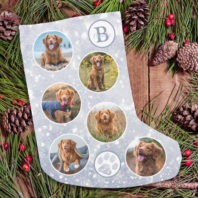Petite Chaussette De Noël Photo personnalisée Chien d'animaux de compagnie S (Créateur téléchargé)