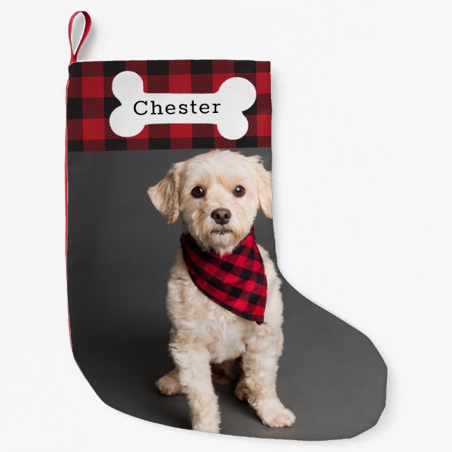 Petite Chaussette De Noël Photo personnalisée et nom Noël Stocker (Devant)