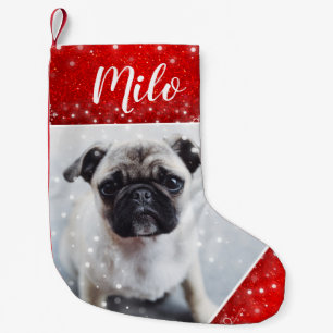 Petite Chaussette De Noël Photo personnalisée pour animaux de compagnie - St
