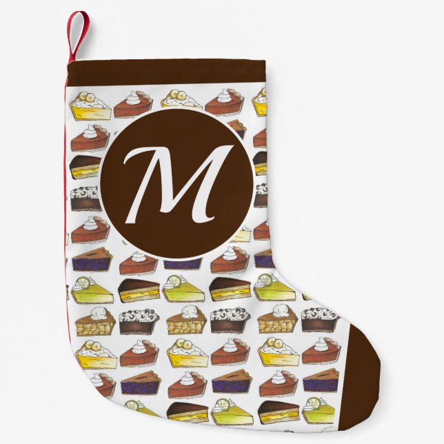 Petite Chaussette De Noël Pie Citrouille social Clé Lime Blueberry Pomme Sli (Devant)