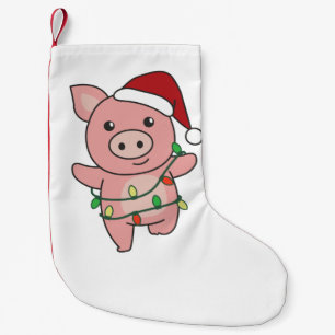 Petite Chaussette De Noël Pig Christmas Winter Animals