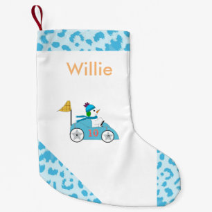 Petite Chaussette De Noël Pilote de voiture course Snowman