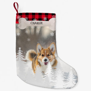 Petite Chaussette De Noël Pin de Noël Rouge Pneus Os Chien Photo